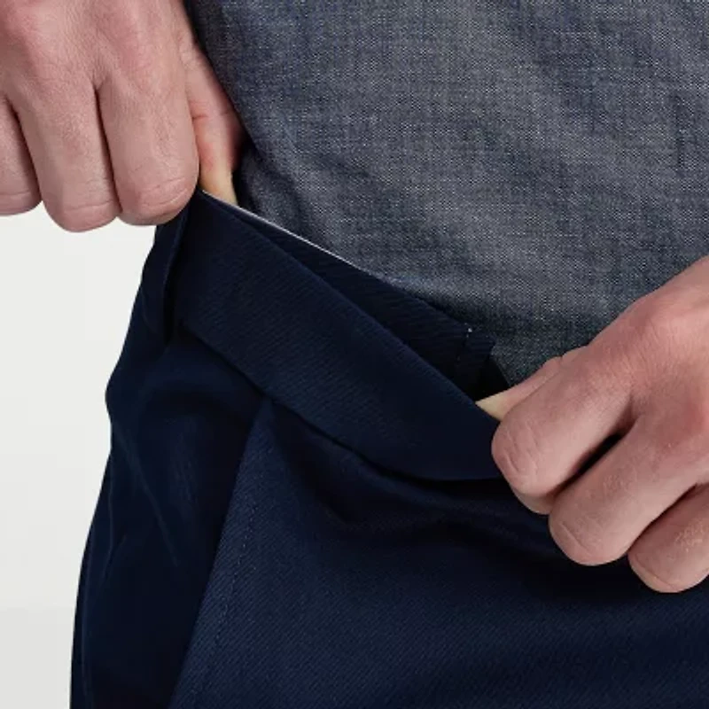 Haggar Wrinkle Free Performance Khaki Mens Classic Fit Flat Front Pant