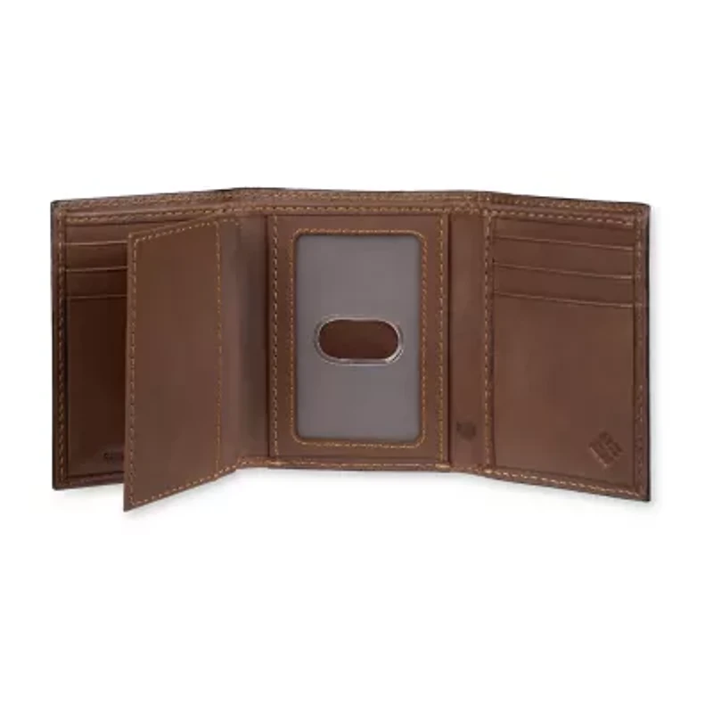Columbia Rfid Extra Capacity Trifold Mens Personalized Trifold Wallet