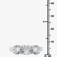 (G / SI1-SI2) Womens 2 1/4 CT. T.W. Lab Grown White Diamond 10K Gold Round 3-Stone Engagement Ring