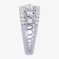 (G / Si2) Womens 9M 1 CT. T.W. Lab Grown White Diamond 10K Gold Anniversary Band