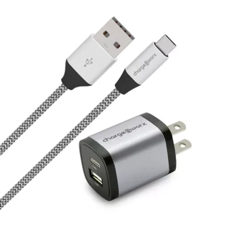 Chargeworx A C Wall Charger 3Ft Type C A To Cable