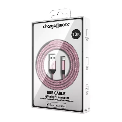 Chargeworx 10Ft Usb Cable Lightning Connector