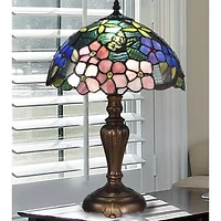 Dale Tiffany Kannon Peony Glass Table Lamp