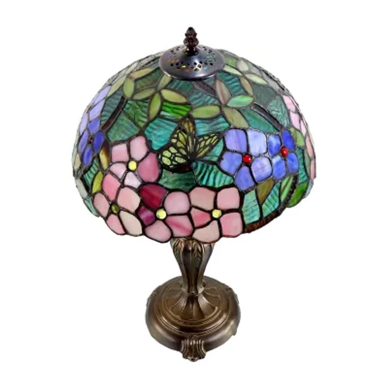 Dale Tiffany Kannon Peony Glass Table Lamp