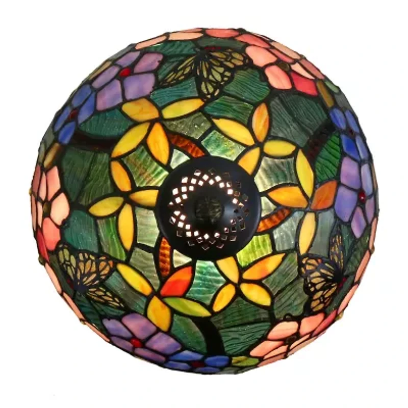 Dale Tiffany Kannon Peony Glass Table Lamp