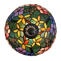 Dale Tiffany Kannon Peony Glass Table Lamp