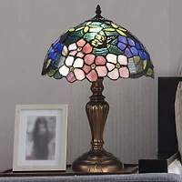 Dale Tiffany Kannon Peony Glass Table Lamp