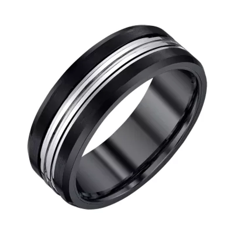 Mens 8MM Tungsten Wedding Band