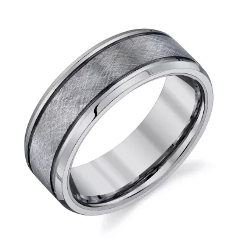 Mens 8MM Tungsten Wedding Band