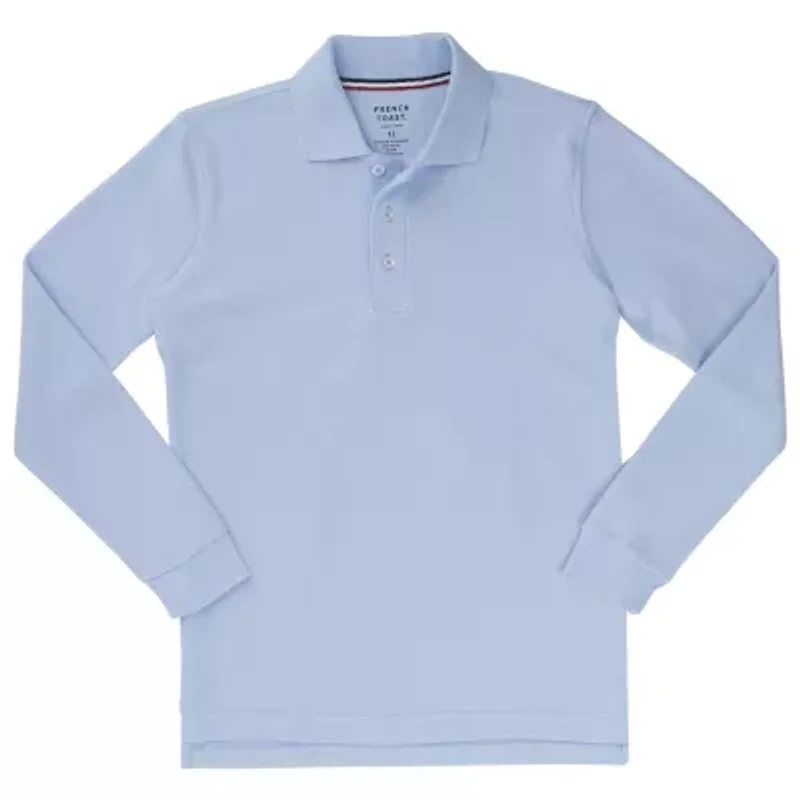 French Toast Little & Big Kid Boys Long Sleeve Boxy Fit Polo Shirt