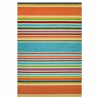 Couristan Covington Sherbert Stripe Striped Hooked Rectangular Accent Rug
