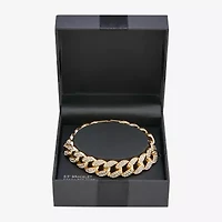 Mens Stainless Steel Solid Curb Chain Bracelet