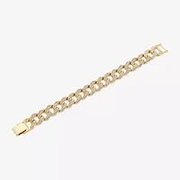Mens Stainless Steel Solid Curb Chain Bracelet