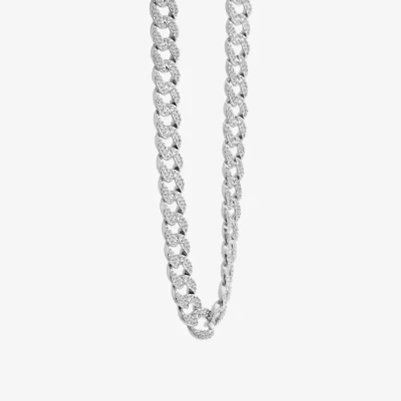 Mens Stainless Steel 24 Inch Curb Chain Necklace