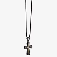 Mens Stainless Steel Cross 2-pc. Jewelry Set