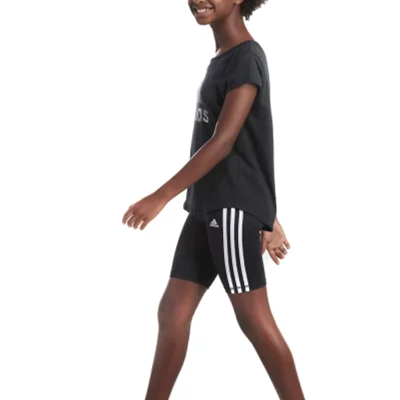 adidas Big Kid Girls Mid Rise Bike Short