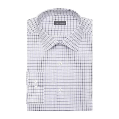 Van Heusen Stain Shield Mens Regular Fit Stretch Fabric Wrinkle Free Long Sleeve Dress Shirt