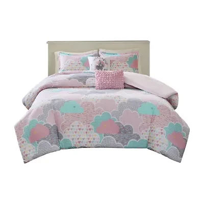 Intelligent Design Bliss 100% Cotton Duvet Cover Set with Decorative Pillows