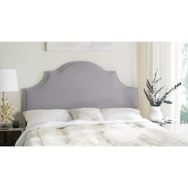Hallmar Upholstered Headboard with Nailhead Trim