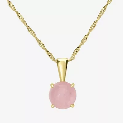 Silver Treasures 14K Gold Over Silver 18 Inch Singapore Round Pendant Necklace