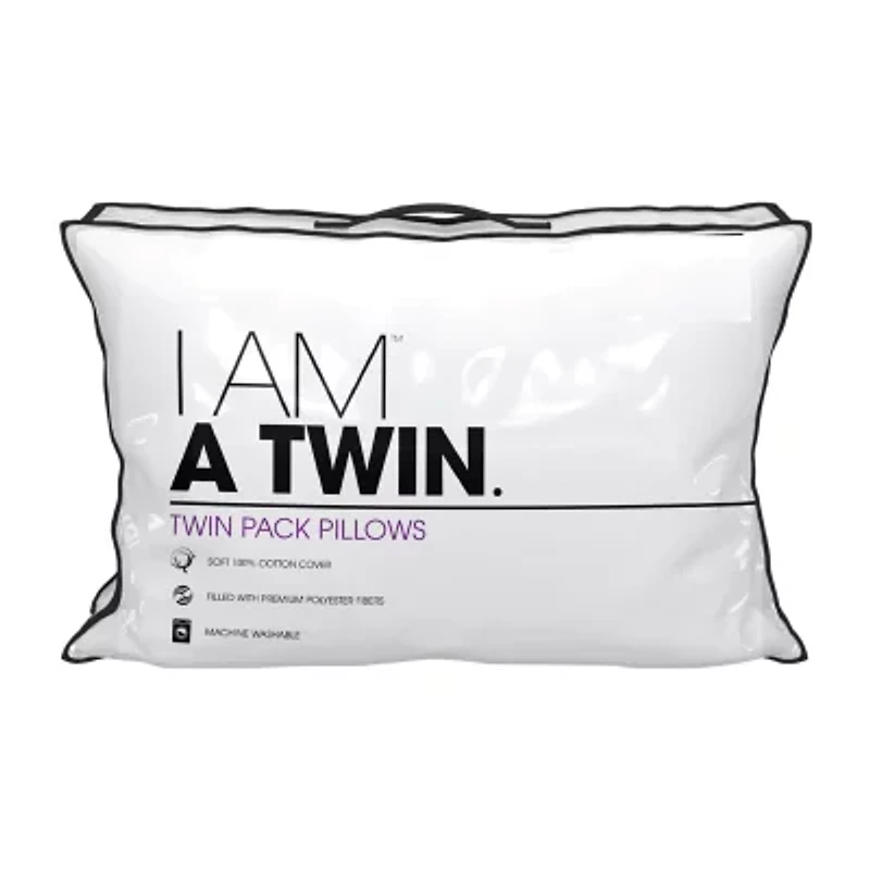 I Am Down Alternative 2-Pack Extra Firm Density Bed Pillow