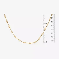 Made in Italy Womens White Cubic Zirconia 10K Gold 18 Inch Pendant Necklace