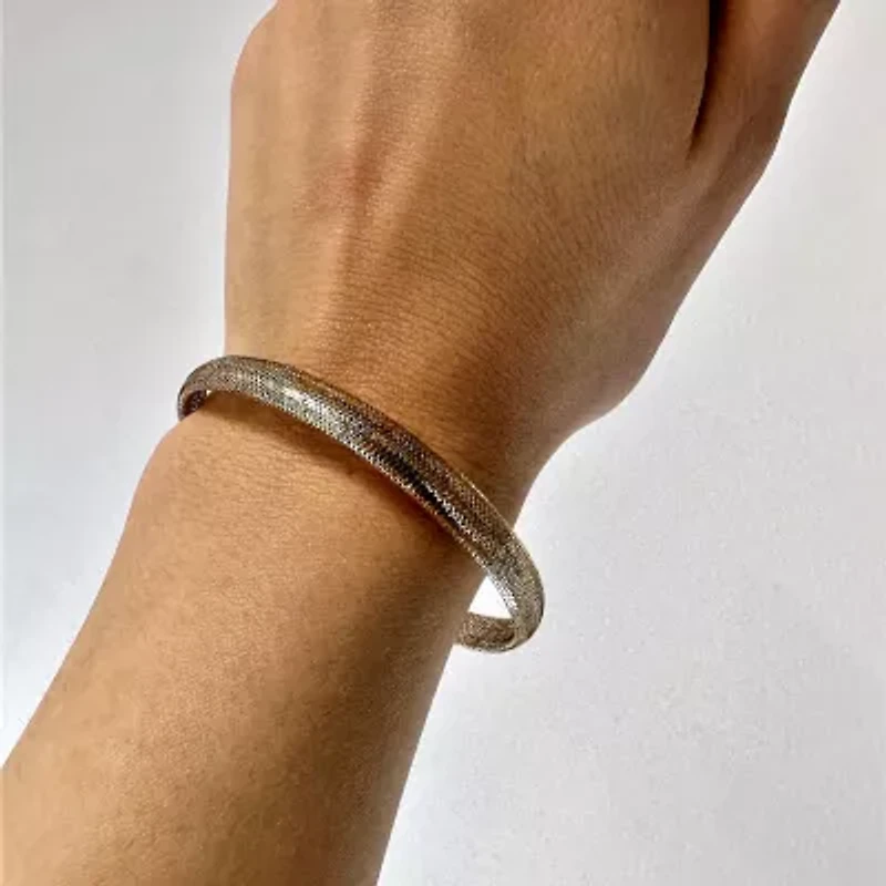 Made in Italy Womens 10K Gold Stretch Bracelet