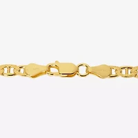 Made in Italy Unisex Adult 24K Gold Over Silver 18 Inch Link Chain Necklace