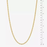 Made in Italy Unisex Adult 24K Gold Over Silver 18 Inch Link Chain Necklace