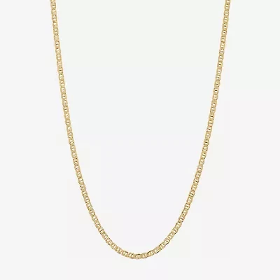 Made in Italy Unisex Adult 24K Gold Over Silver 18 Inch Link Chain Necklace
