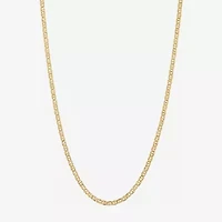 Made in Italy Unisex Adult 24K Gold Over Silver 18 Inch Link Chain Necklace