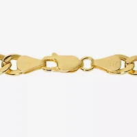 Made in Italy Womens 24K Gold Over Silver 18 Inch Curb Chain Necklace