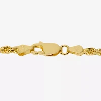 Made in Italy Womens 24K Gold Over Silver 18 Inch Rope Chain Necklace