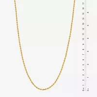 Made in Italy Womens 24K Gold Over Silver 18 Inch Rope Chain Necklace