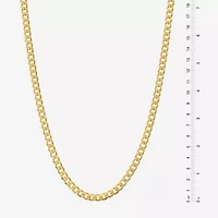 Made in Italy Mens 24K Gold Over Silver Inch Curb Chain Necklace