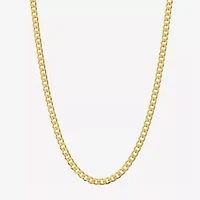 Made in Italy Mens 24K Gold Over Silver 24 Inch Curb Chain Necklace