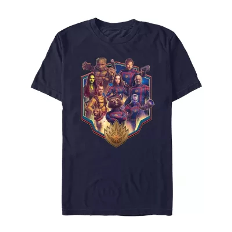 Mens Crew Neck Short Sleeve Regular Fit Guardians of the Galaxy Graphic T-Shirt