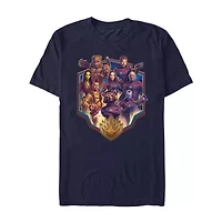 Mens Crew Neck Short Sleeve Regular Fit Guardians of the Galaxy Graphic T-Shirt