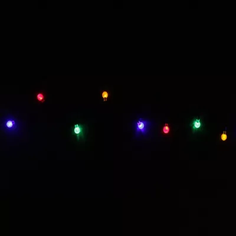 240 Multicolor LED G20 Globe Christmas Lights - 80 ft Green Wire