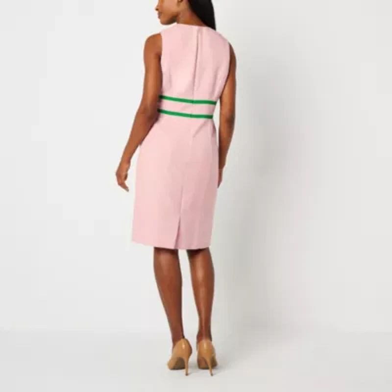Black Label by Evan-Picone Womens Sleeveless Sheath Dress