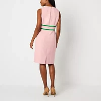 Black Label by Evan-Picone Womens Sleeveless Sheath Dress