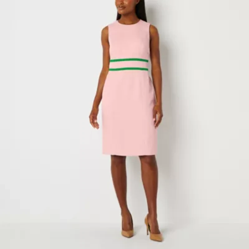 Black Label by Evan-Picone Womens Sleeveless Sheath Dress