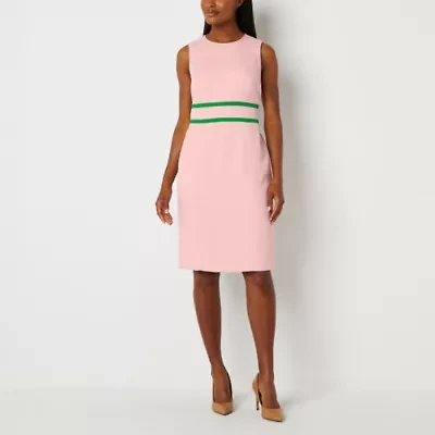 Black Label by Evan-Picone Womens Sleeveless Sheath Dress