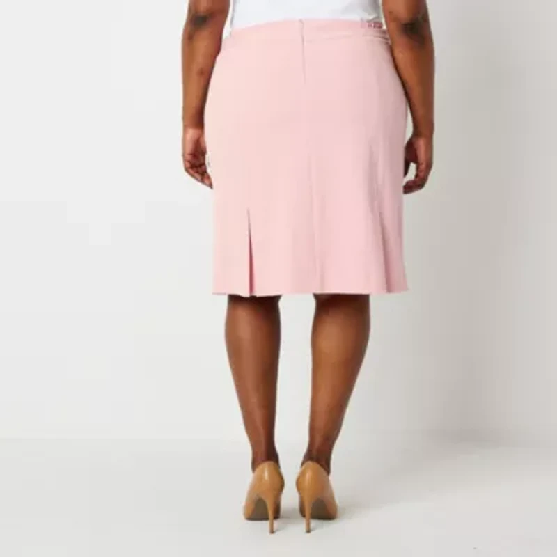 Black Label by Evan-Picone Womens Plus Suit Skirt