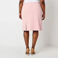 Black Label by Evan-Picone Womens Plus Suit Skirt