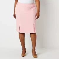 Black Label by Evan-Picone Womens Plus Suit Skirt