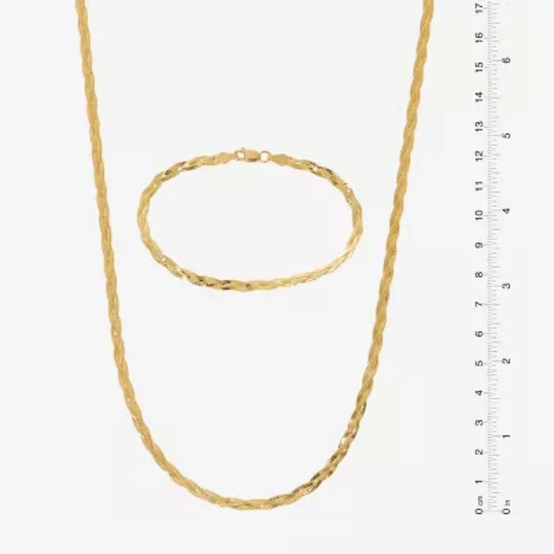 Womens 24K Gold Over Silver Oblong 2-pc. Jewelry Set
