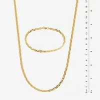 Womens 24K Gold Over Silver Oblong 2-pc. Jewelry Set