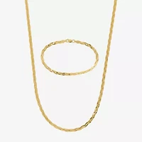 Womens 24K Gold Over Silver Oblong 2-pc. Jewelry Set