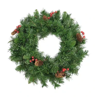 Northlight Pinecone And Berry 24" Pine Artificial Wreath